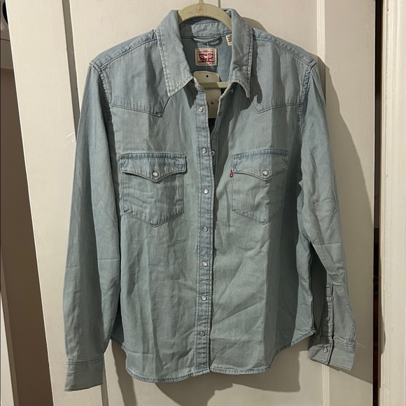 Levi's Light Blue Casual Denim Shirt - Picture 1 of 5